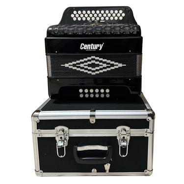 Acordeon Century C3412fan-i 34 Botones 12 Bajos 3 Registros Fa Negro